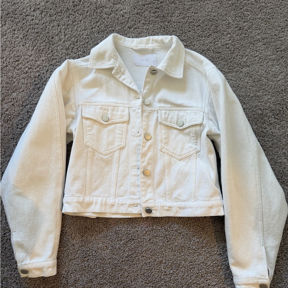OAK + FORT Cream Jean Jacket